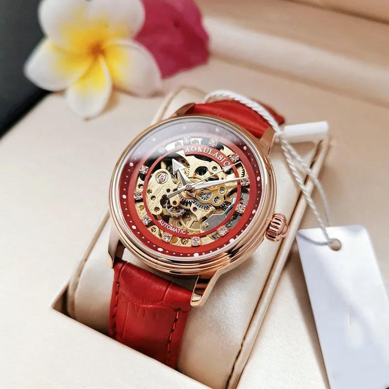 Watch Winder Compact - 여성용 속이 빈 다이아몬드 오토매틱 기계식