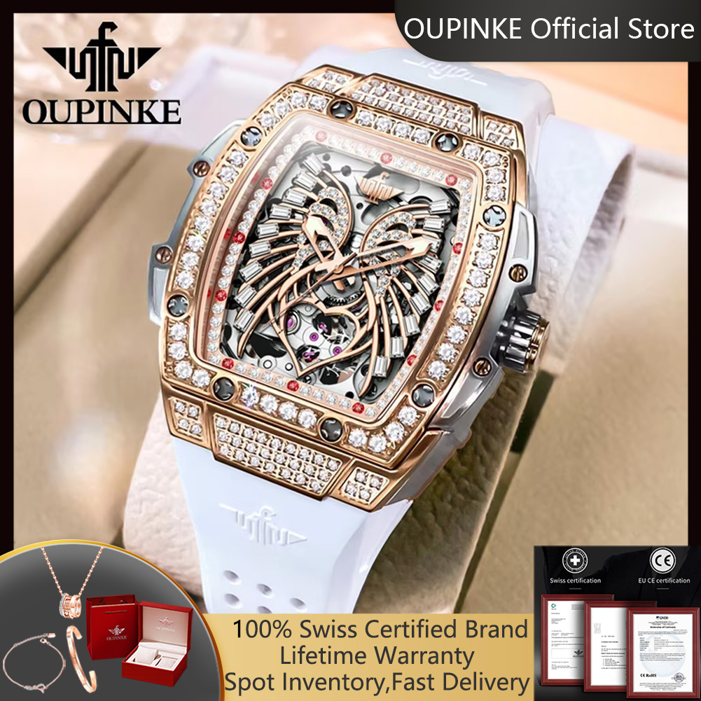 Watch Winder Compact - OUPINKE 3225 여성용 오토매틱 기계식 시계,