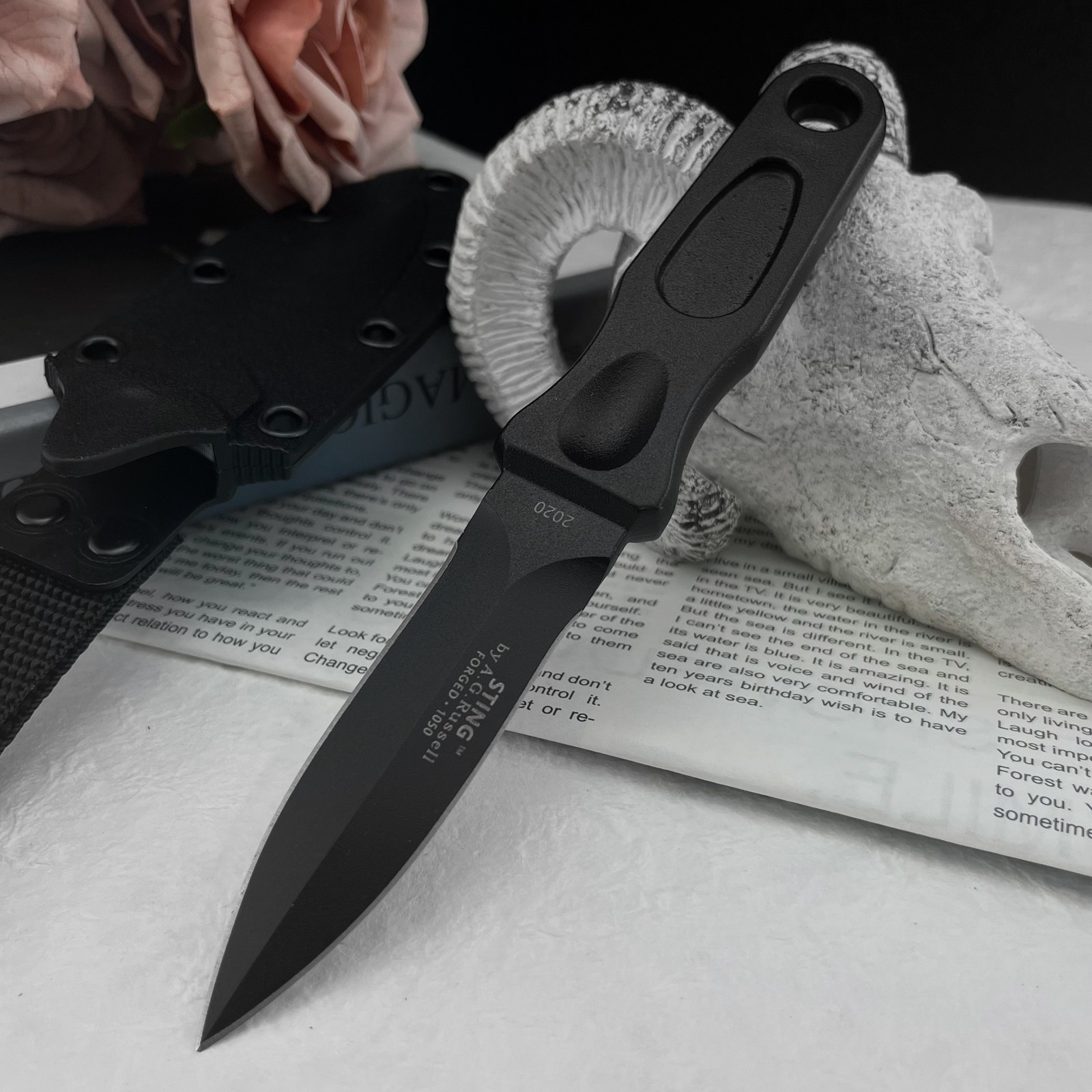 Edc Everyday Carry Gear - 다용도 고정날 나이프 8Cr13MoV 스틸 아웃도어