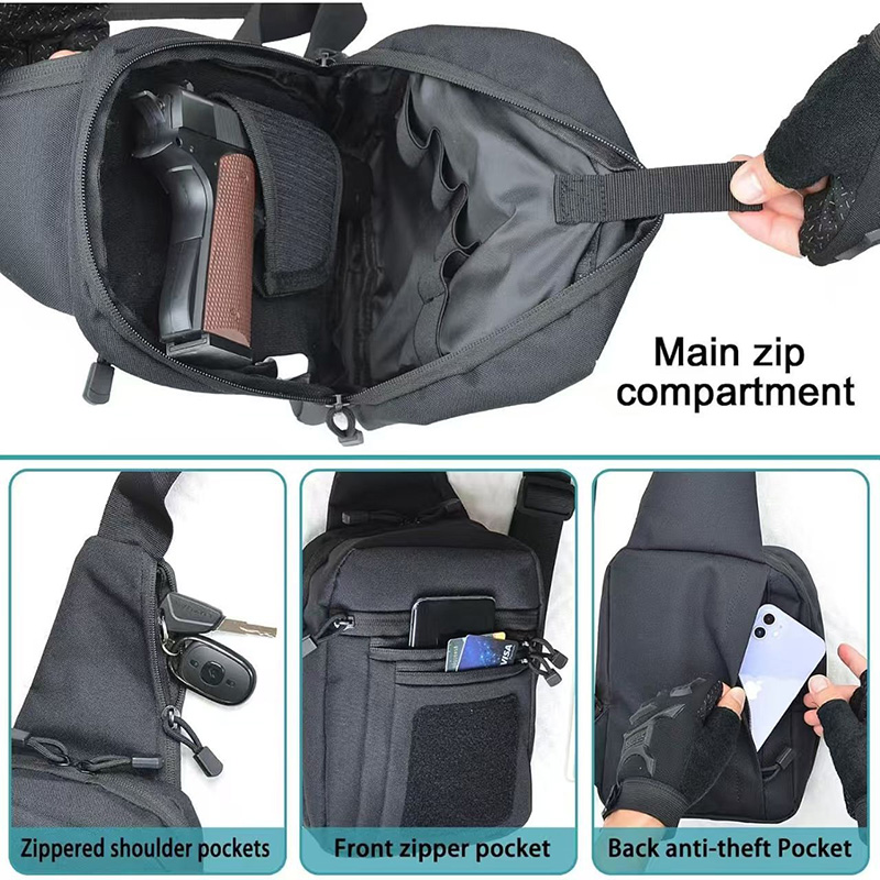 전술 권총 가방, 은닉 휴대용 권총 홀스터, 권총 보관 - Edc Concealed Carry Sling Bag 리뷰 및 가격
