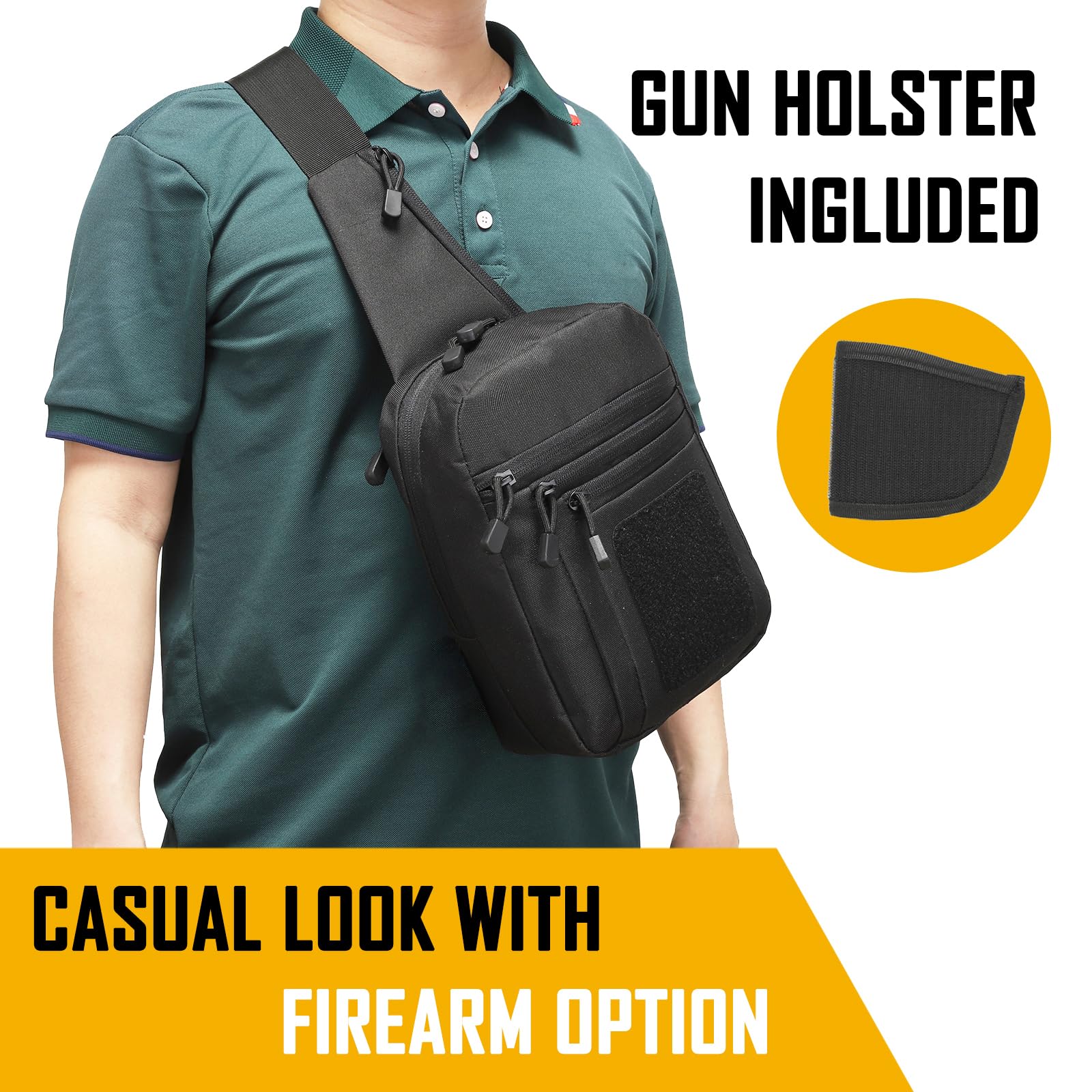 남성용 은닉 휴대 크로스바디 백, CCW 슬링 백 ED - Edc Concealed Carry Sling Bag 리뷰 및 가격