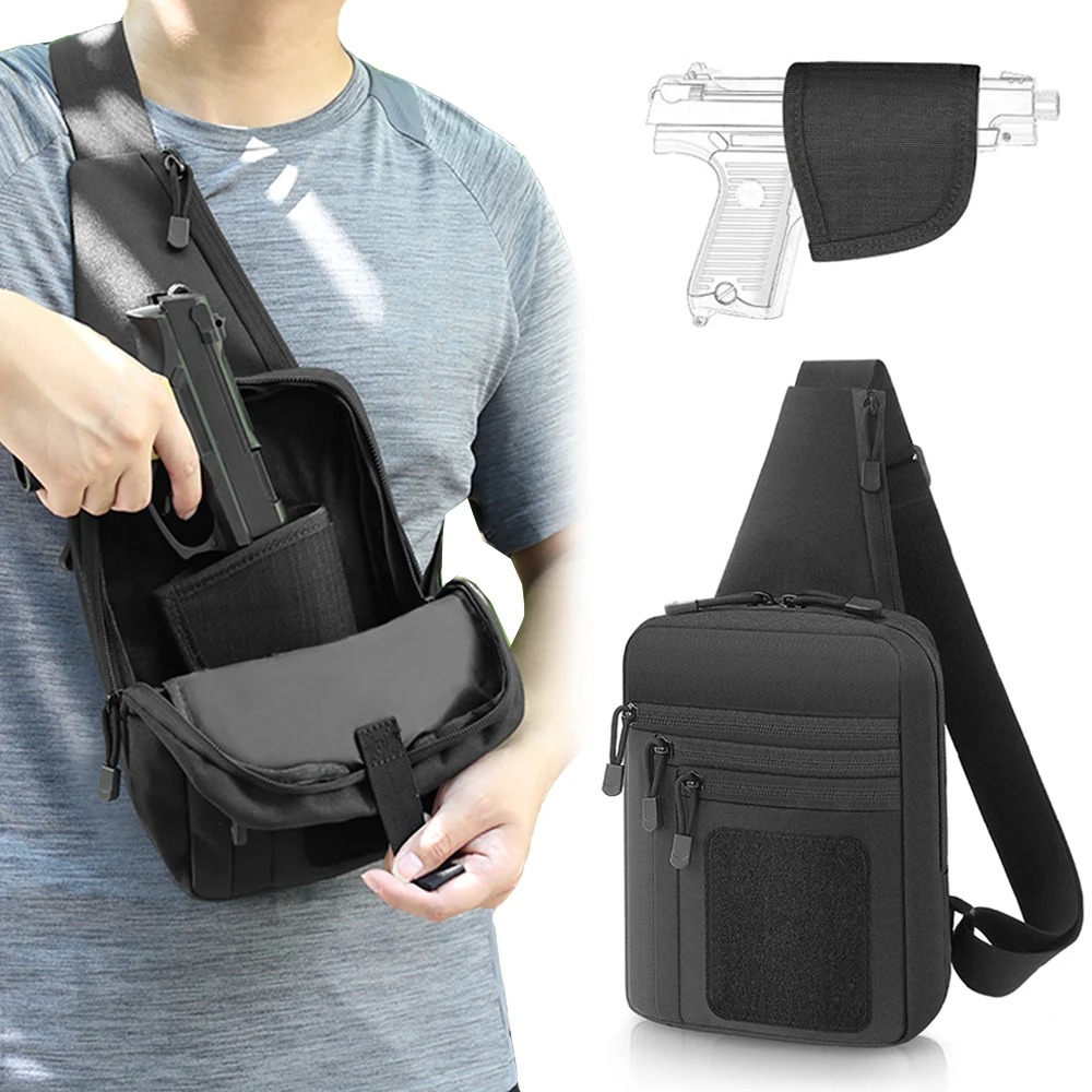 전술 권총 가방, 은닉 휴대용 권총 홀스터, 권총 보관 - Edc Concealed Carry Sling Bag 리뷰 및 가격