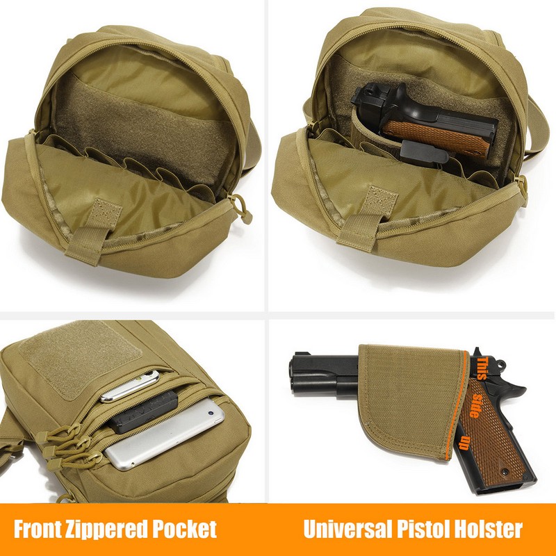 새로운 전술용 가슴 가방 권총 홀스터 숨김형 총기 운반 - Edc Concealed Carry Backpack 리뷰 및 가격