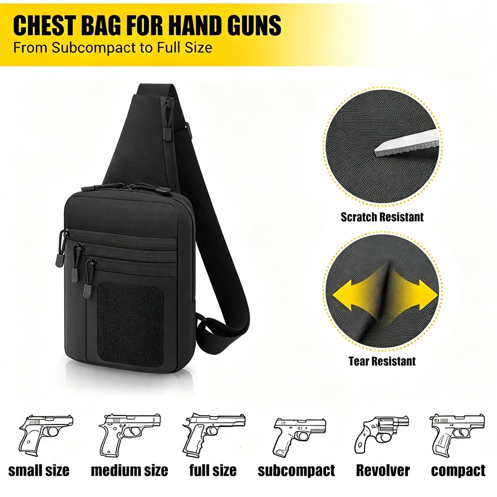 숨김 휴대용 가슴총 가방 권총 보관 가방 전술 슬링 숄 - Edc Concealed Carry Sling Bag 리뷰 및 가격
