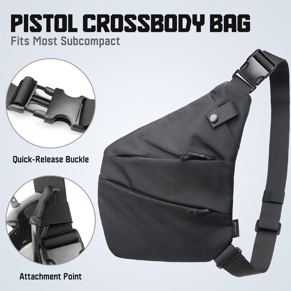 전술 숨겨진 총 운반 가방 남자 크로스 바디 슬링 가방 - Edc Concealed Carry Sling Bag 리뷰 및 가격