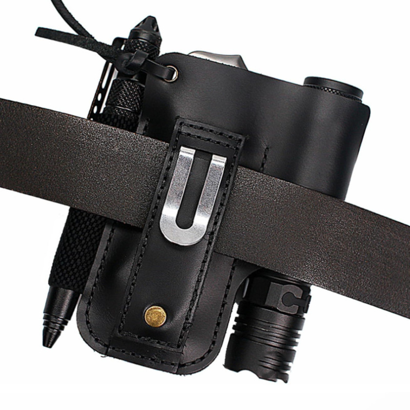 EDC 가죽 손전등 도구 홀스터 다기능 야외 전술 벨트 - Edc Carry Box 리뷰 및 가격