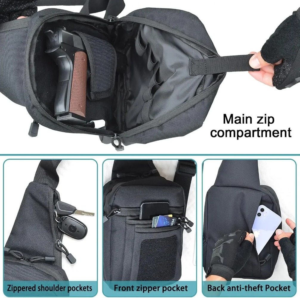 숨김 휴대용 가방 전술 크로스바디 슬링 백팩 숄더 건  - Edc Concealed Carry Backpack 리뷰 및 가격