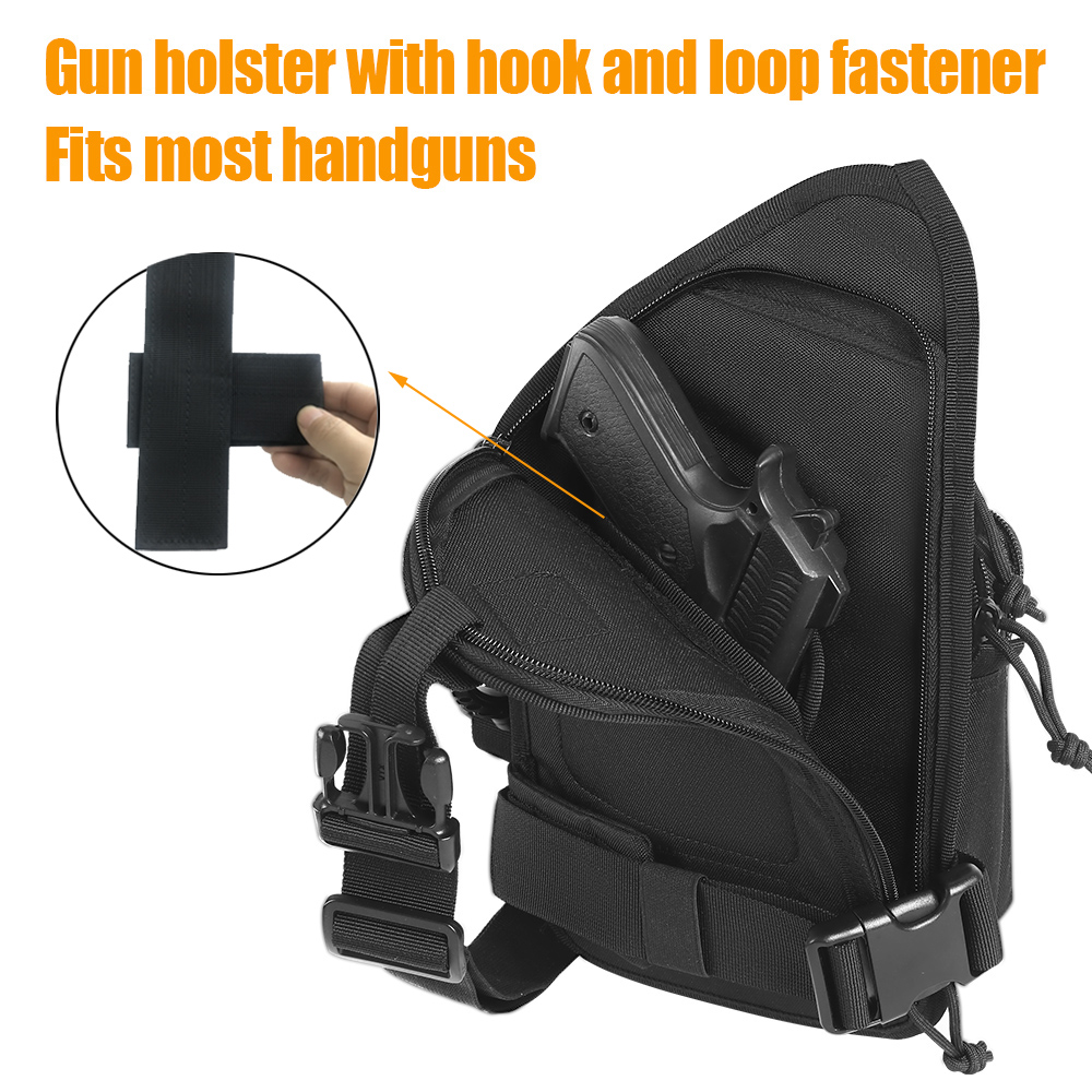 숨김 휴대용 가방 전술 크로스바디 슬링 백팩 숄더 건  - Edc Concealed Carry Backpack 리뷰 및 가격