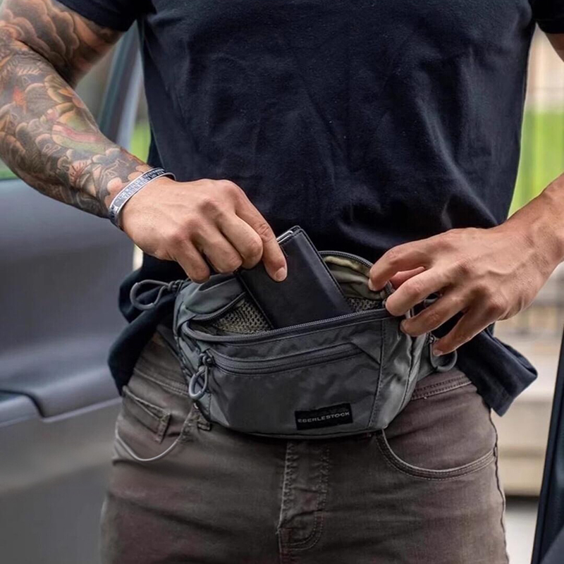 남성용 벨트 백, 조절 가능한 스트랩 허리 가방, 전술 - Edc Concealed Carry Fanny Pack 리뷰 및 가격