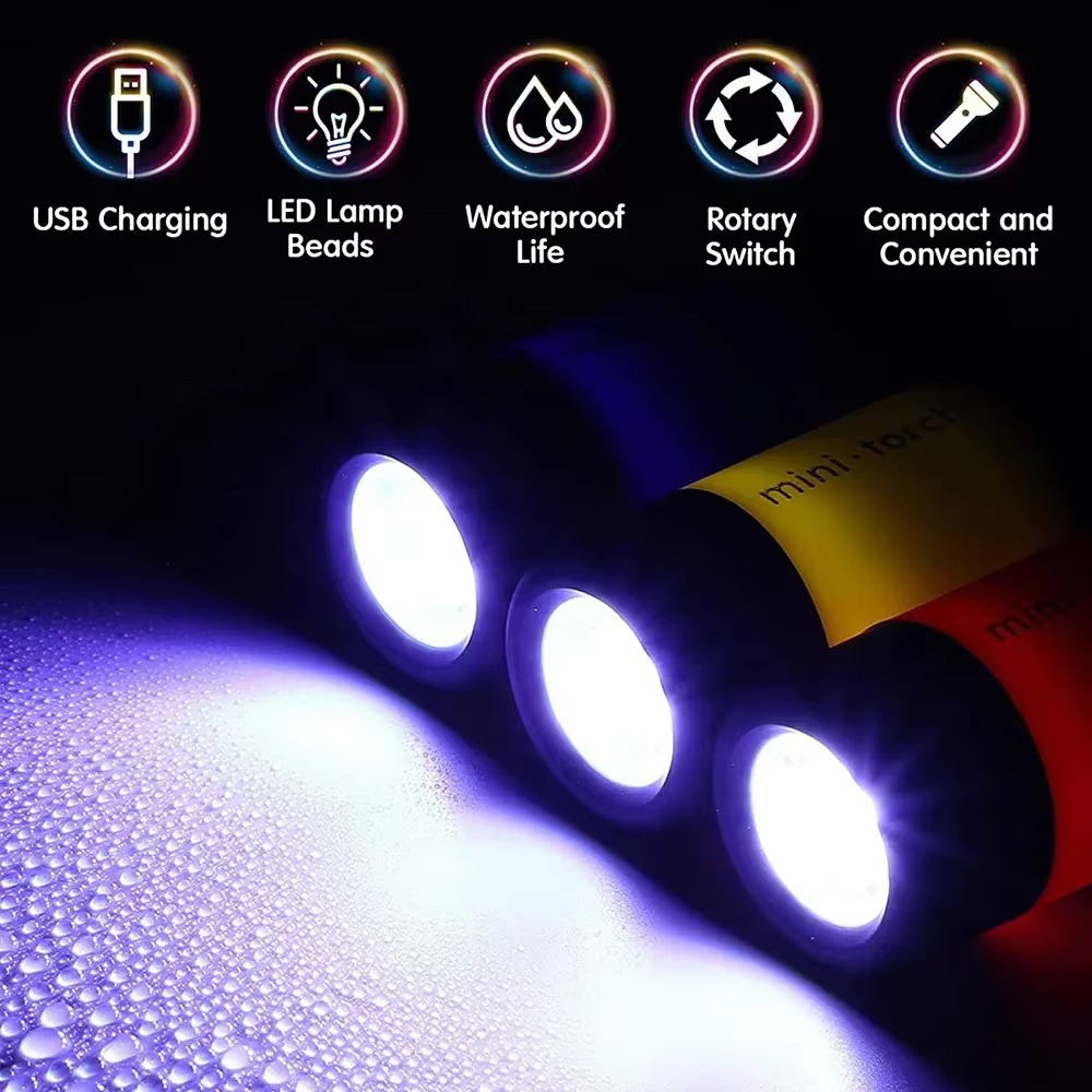 미니 손전등 열쇠고리 USB 충전식 포켓 LED 토치  - Edc Car Carry 리뷰 및 가격
