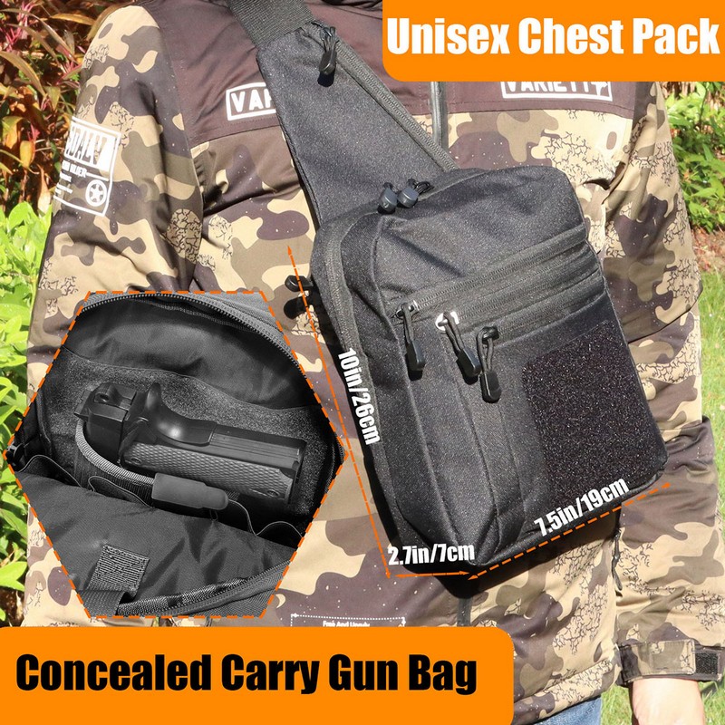 신형 전술 가슴 가방 권총 홀스터 은닉 총기 휴대 파우 - Edc Concealed Carry Backpack 리뷰 및 가격
