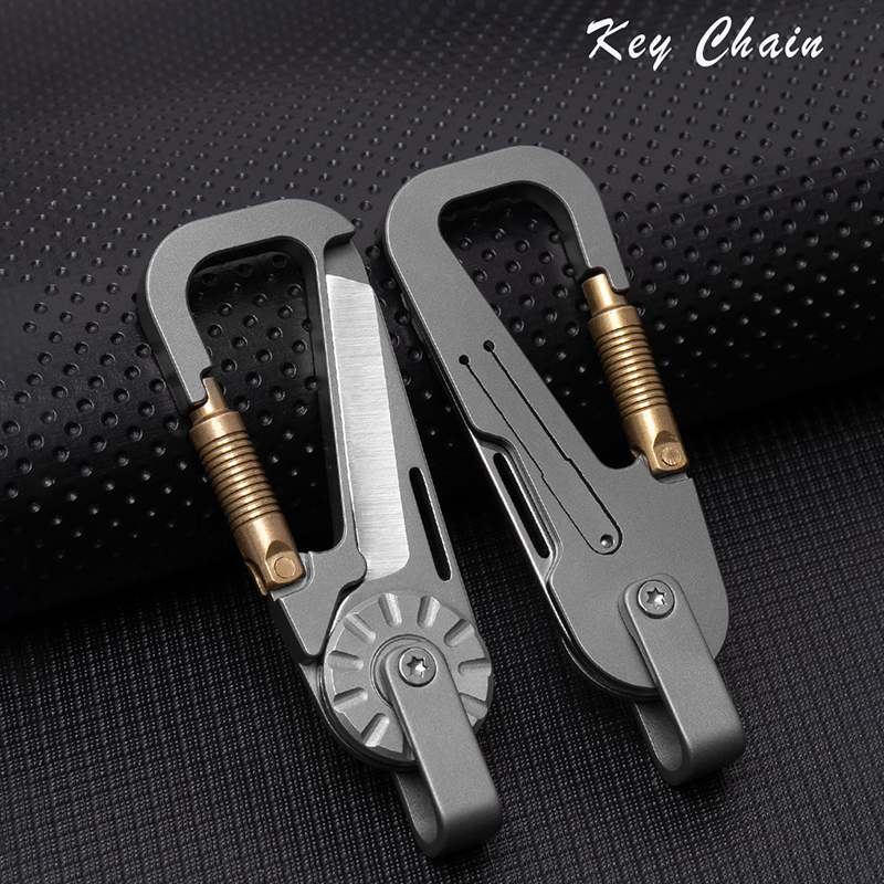 티타늄 합금 EDC 키체인 접이식 나이프 - 차량 키・ - Edc Car Carry 리뷰 및 가격