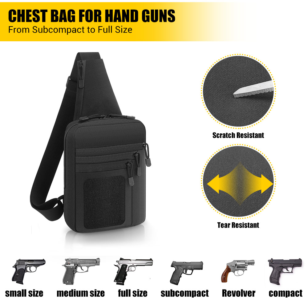 전술 권총 가방 은닉 휴대용 권총 홀스터 핸드건 보관  - Edc Concealed Carry Sling Bag 리뷰 및 가격
