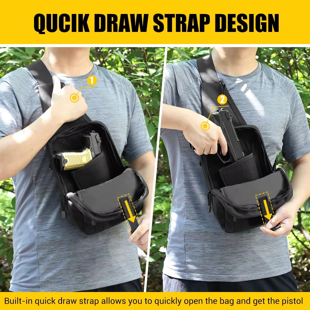 전술용 권총 가방, 은닉 휴대용 권총 홀스터, 권총 보 - Edc Concealed Carry Sling Bag 리뷰 및 가격